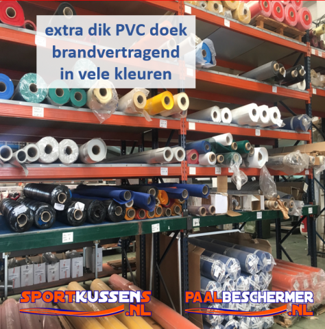 stootkussens met extra dikke PVC hoes met brandklasse M2