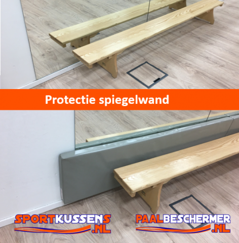 beschermkussen voor spiegelwand 